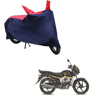                       AutoRetail Custom Made Two Wheeler Polyster Cover for Mahindra Centuro (Mirror Pocket, Red and Blue Color)                                              