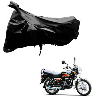                       AutoRetail Custom Made Two Wheeler Polyster Cover for TVS Max 4R (Mirror Pocket, Black Color)                                              