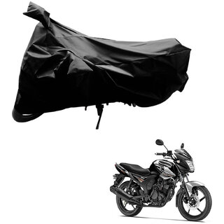                       AutoRetail Custom Made Two Wheeler Polyster Cover for Yamaha SZ-RR (Mirror Pocket, Black Color)                                              
