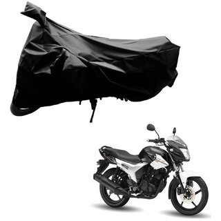                       AutoRetail Custom Made Two Wheeler Polyster Cover for Yamaha SZ-R (Mirror Pocket, Black Color)                                              