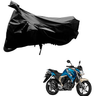                       AutoRetail Perfect Fit Two Wheeler Polyster Cover for Yamaha FZ-S (Mirror Pocket, Black Color)                                              