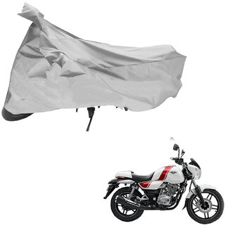                       AutoRetail Custom Made Two Wheeler Polyster Cover for Bajaj V15 (Mirror Pocket, Grey Color)                                              