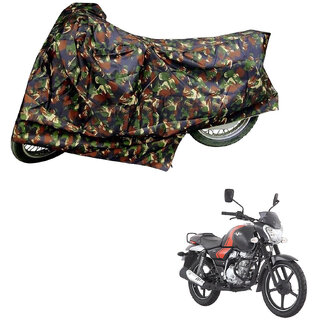                       AutoRetail Perfect Fit Two Wheeler Polyster Cover for Bajaj V12 (Mirror Pocket, Jungle Color)                                              