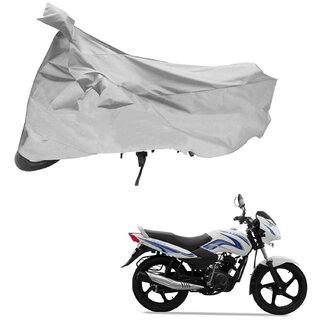                       AutoRetail Perfect Fit Two Wheeler Polyster Cover for TVS Star Sport (Mirror Pocket, Grey Color)                                              