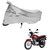 AutoRetail Perfect Fit Two Wheeler Polyster Cover for Yamaha YBR 125 (Mirror Pocket, Grey Color)