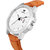 Lorenz White Dial Leather Strap Day & Date Watch for Men- 207W