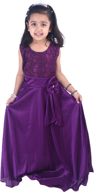 purple long frock