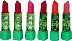 ADS Green tea extract based Multicolored lipsticks (Set of 6)