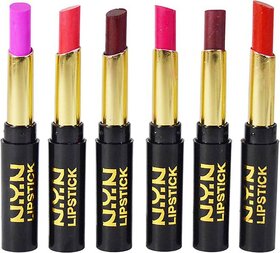 NYN Moisturzing Matte  Shiny Rich Col Lipstick Pack Of 6  (APPP-E)