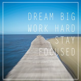 dream big work hard and stay focused WALL POSTER  OF 300 GSM (12x18 )inch WITHOUT FRAME