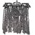Sullery Mens Suit King Crown Black  Rhinestone Crystal With Hanging Chain Silver Black Metal Brooch