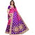 SOFTIEONS E-COMMERCE Sarees Animal Print Pink And Purple  Coloured Khadi Traditional Party Wear Women's Saree/Sari With Blouse Piece.