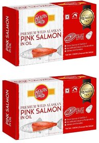 Golden Prize Pink Salmon Fillets in Oil 115Gms Each - Pack of 2 Units