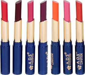 ADS Waterproof lipstick set of 7 multicolor -(ba)  (Multicolor)