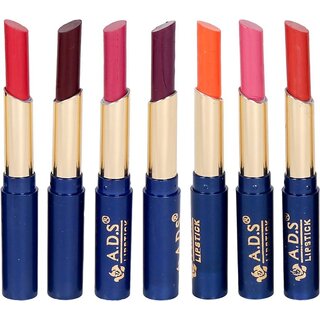                       ADS Waterproof lipstick set of 7 multicolor -(ba)  (Multicolor)                                              