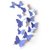 Jaamso Royals 'Dark Blue 3D Butterflies' Wall Sticker 1 Combo of 12 Piece (PVC Vinyl, 13 cm x 15 cm , 3D Stickers )