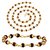 Gold Plated Rudraksh Beads Bracelet + Rudraksh Mala Combo For Men