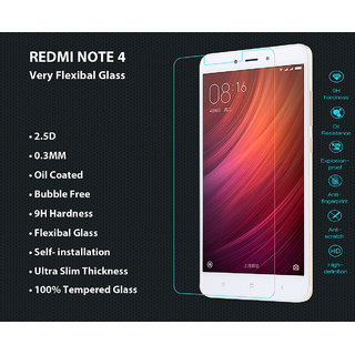 Redmi Note 4 Flexible Premium Quality 2.5D Tempered Glass