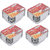 Freshee Pack of 4 x 25 pcs Aluminium Silver Foil Container 250ml  Food Storage Disposable Containers with Lid For Kitch