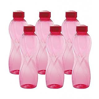 Cello water bottles 1000ml Pack Of 6 (Assorted Colors)