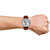 Golden Bell Original Silver Dial Brown Strap Analog Wrist Watch for Men - GB-381