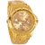 Rosra Round Dail Gold Metal StrapMens Quartz Watch For Men