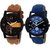 Hrv Combo Broun And Blue Leather Belt Latest Designing Stylist Analog Watch For Men,Boys