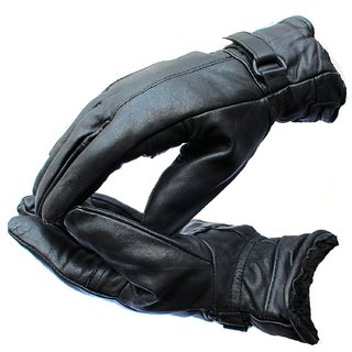Carpoint Black Winter Bike Riding Gloves Set of 1