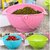 Evershine New 2 In 1 Practical Vegetable Basin Wash Rice Sieve Fruit Bowl Fruit Basket Kitchen (Colour May Vary)