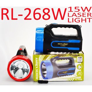 ROCK LIGHT 15W JUMBO Rechargeable 2 in 1 High Power LED Flash Light, Night Torch