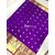 Women's designer purple cotton silk jacquard border work saree (dfmd-dno.115purple)