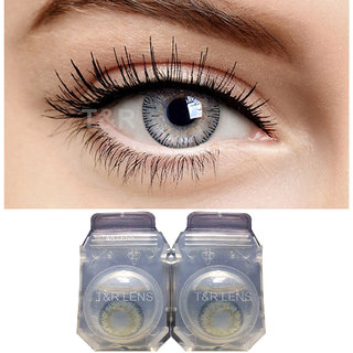 Crystal Eye Monthly Zero Power Light Grey Contact Lens and Multi Plus Solution with Storage Box