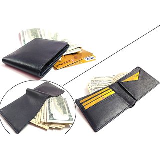 NAVY BLUE GENUINE LEATHER MENS PURSE WALLET MONEY CARD HOLDER SLIM BI-FOLD-PERFECT CORPORATE GIFT 35