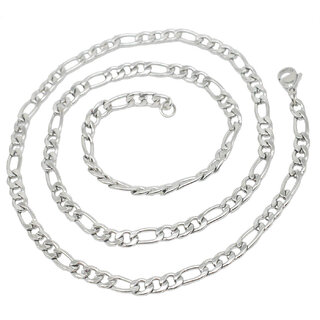 Sullery 3mm Thickness Silver Link Fashion Silver Stainless Steel Chain For Men And Women