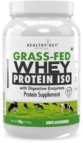 HealthyHey Nutrition Grass-Fed Whey Protein Isolate - 1kg (Unflavoured)