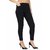 Pixie Cotton Lycra Stretchable Slim Fit Straight Casual Cigarette Pants for Girls/Ladies/Women, Pack of 1, Black, Large