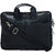 Urbanity Office Leather Laptop Bag 17 Inch for Unisex (Black)