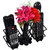 DV ENGINEERING Metal Unique Flower VASE Remote Holder/Stand/Organizer for TV, AC, DVD, STB, DTH. Remotes (Black)