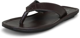 Lavista Men's Brown Synthetic Leather Stylish Slippers