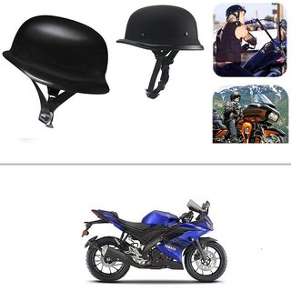Buy AutoStark German Style Half Helmet Matte Black for Yamaha R15