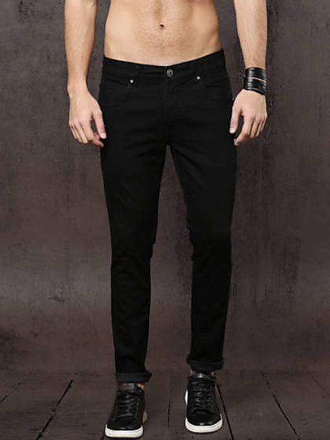 stretchable black jeans