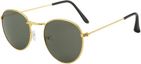 Fair-X Golden Green Panto Unisex Sunglasses - SS1509