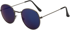 Fair-X Blue Mirror Panto Unisex Sunglasses - SS1515