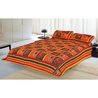                       Ch Fashion Katha Work Special Bedsheet                                              