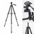 3120 Portable and Foldable Camera-Tripod with Mobile Clip Holder Bracket,4 Section Adjustable Travel Tripod (Black)