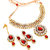 Jewar Mandi Necklace Set Gold Plated Kundan Pearl Polki Ad Cz Multi-Gemstones Jewelry With Tika For Women  Girls 6524