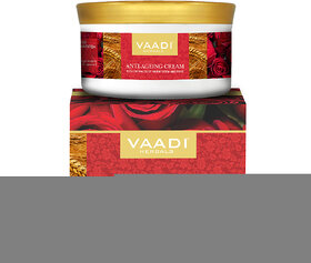Vaadi Herbals Anti Ageing Cream with extracts of Almonds, Wheatgerm and Rose (150gms x 1)