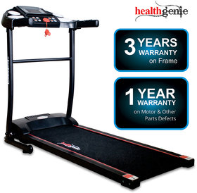 Healthgenie 3911M 1.0HP (2.5 HP at Peak) Foldable Motorized Treadmill for Home Use  Fitness, Max Speed 10 Kmph