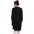 Popster Black Solid Moss Crepe Collar Slim Fit Long Sleeve Womens Shirt