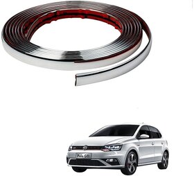 Auto Addict Car Side Window Chrome Beading Roll 10MM 20 Mtr For Volkswagen Polo GTI